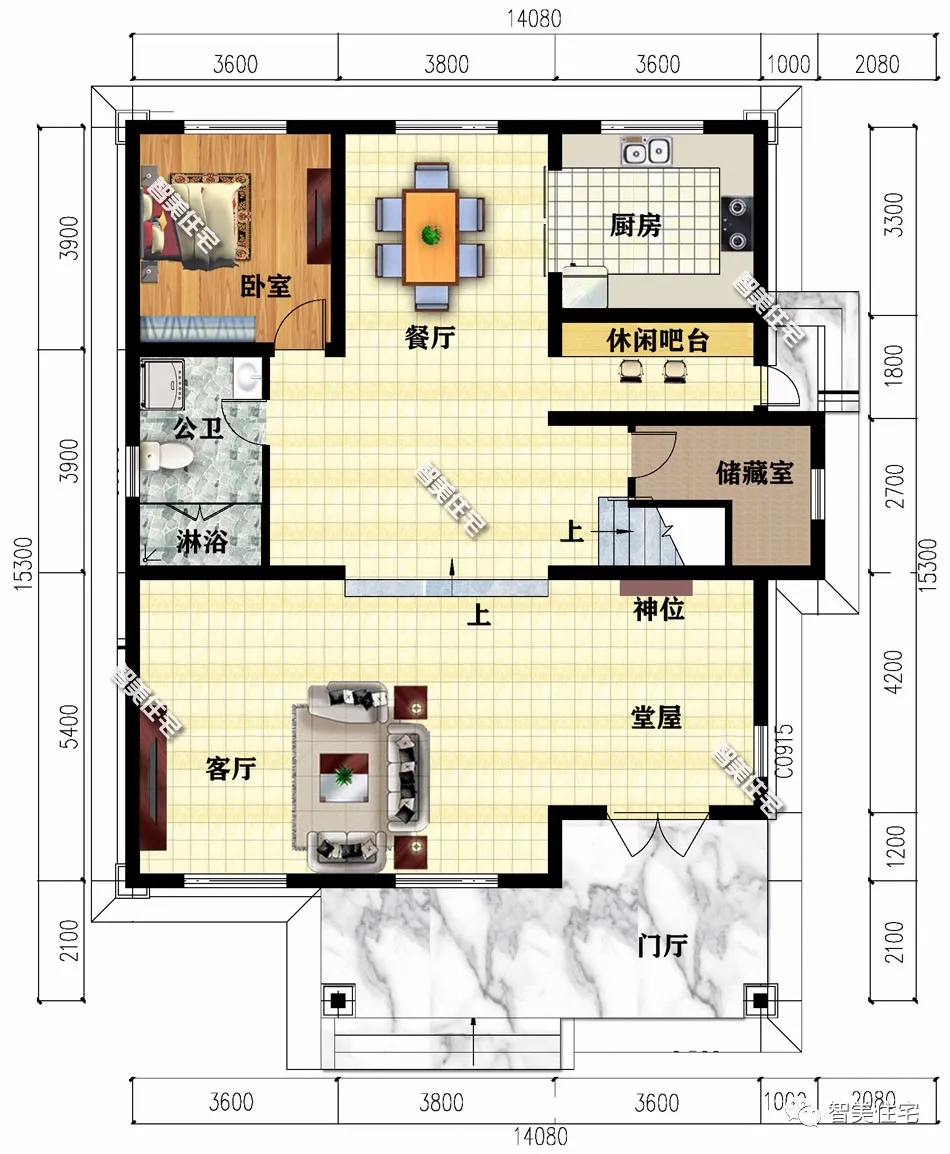 漂亮的二层小别墅，第一栋建在北京农村，主体造价25万