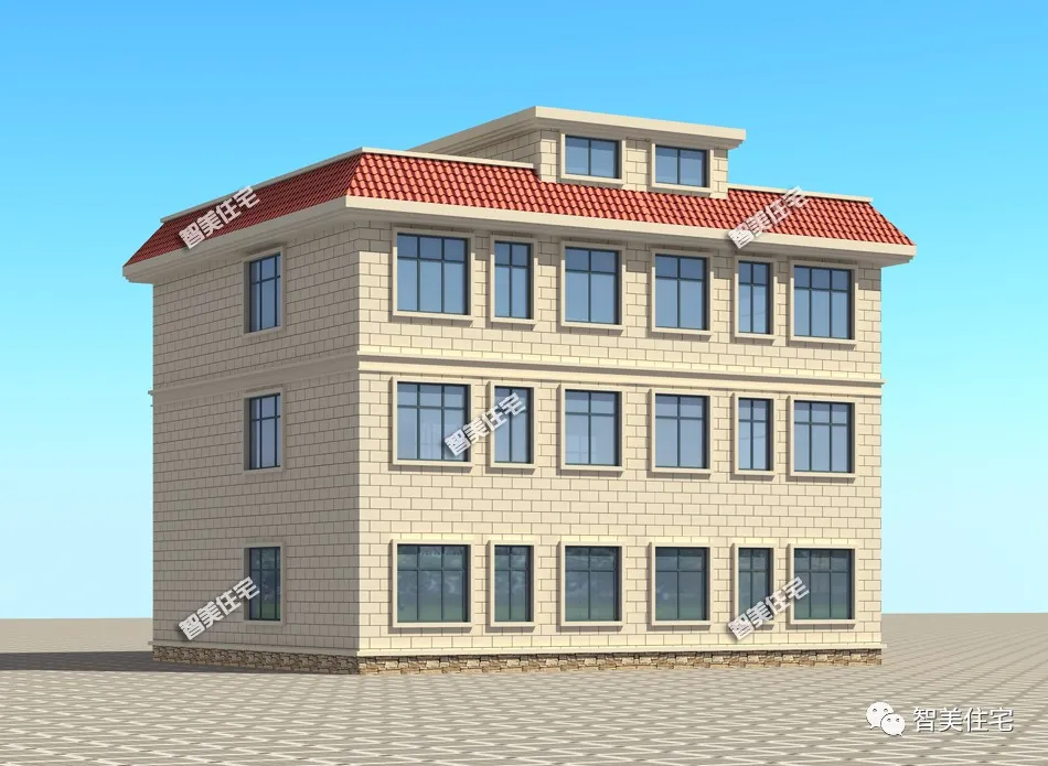 14×13.5米双拼别墅，斜屋顶VS平屋面，哪种更好看？