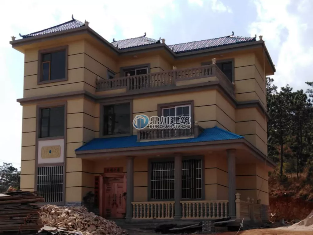 12×9米三层别墅，外观大气，居住舒适，建好实拍完美过效果图