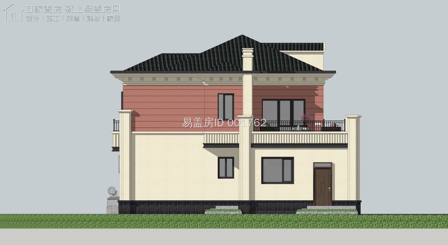 四川资阳21.8m面宽的新中式农村别墅，二层爆款性价比超高