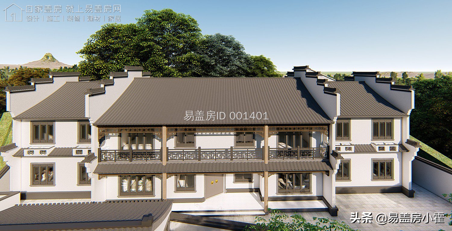 农村自建房丨中式传统对称美学—双拼别墅丨5套双拼别墅设计案例