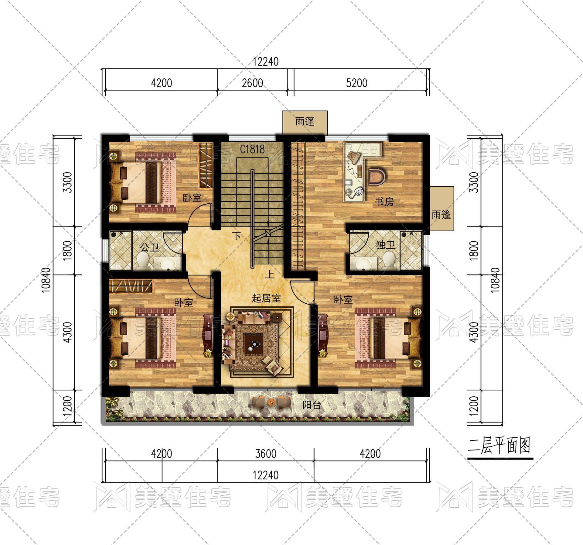 这几款简约现代别墅，平顶设计更适合农村，照着建不会出错