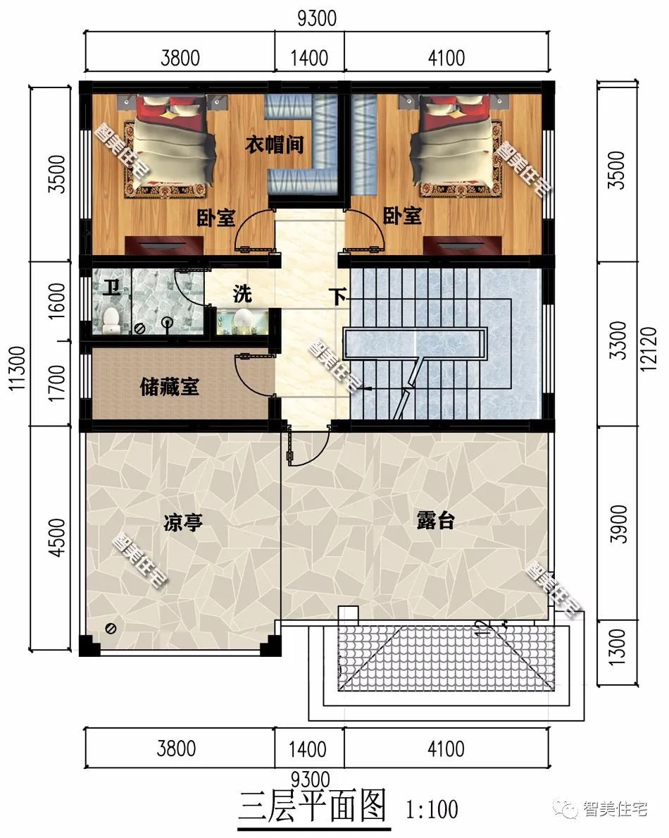 宽9米多的三层农村别墅，30万盖新房，选个好户型事半功倍