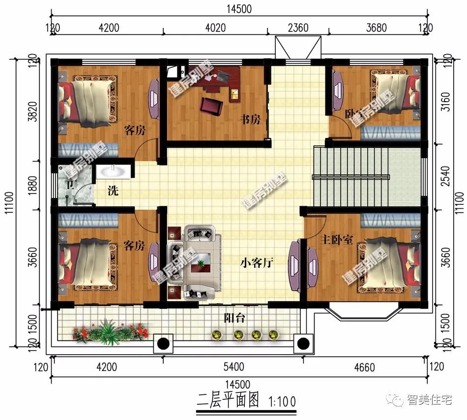 简约采光好的二层小别墅，第一栋建在北京，造价26万真漂亮