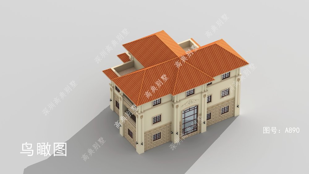 简约雅致的农村意大利风格别墅外观图