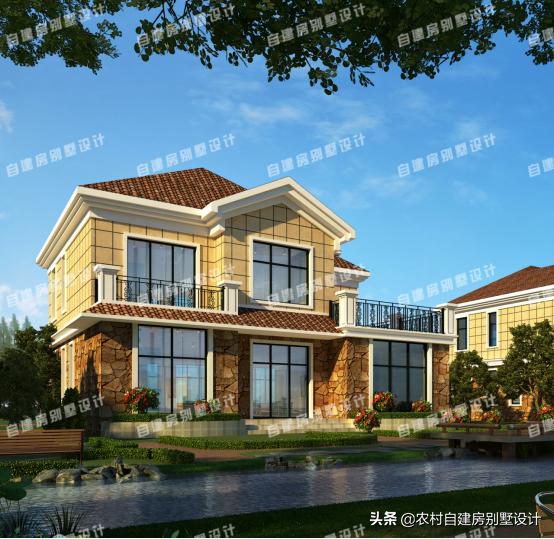 农村自建房二层别墅图片大全，款款亮眼