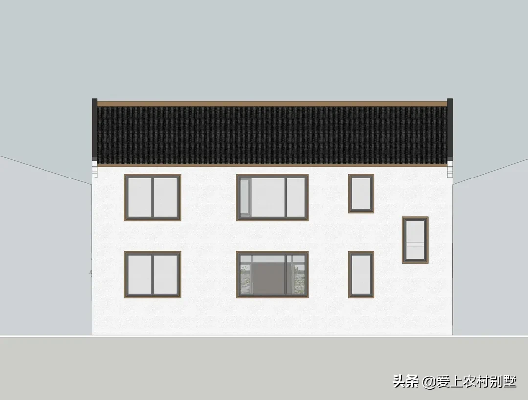 在农村建一栋中式2层别墅，带一方小院，开启悠闲养老生活