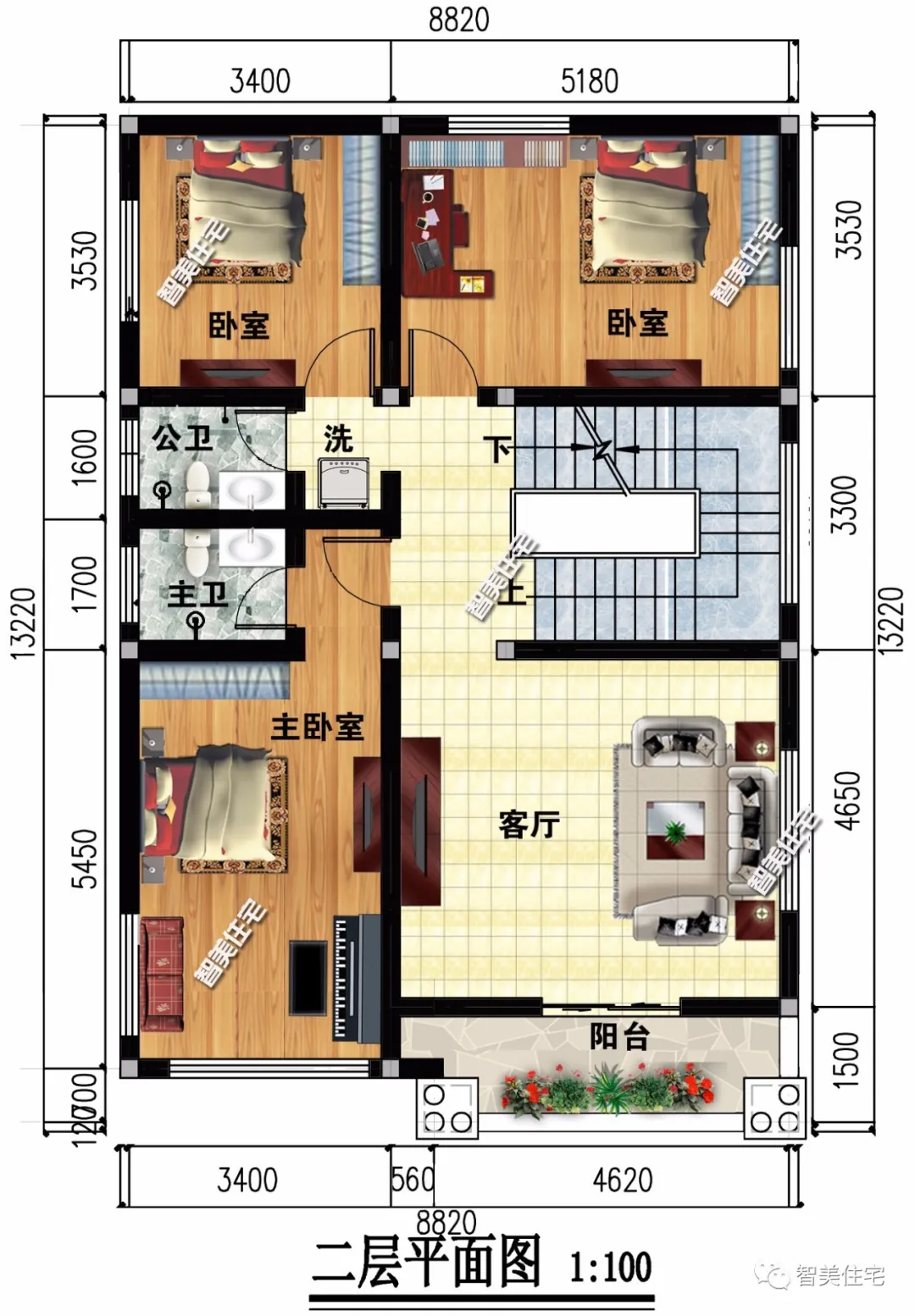 小面宽设计的两栋欧式风格别墅，第一栋带堂屋，造价才30万