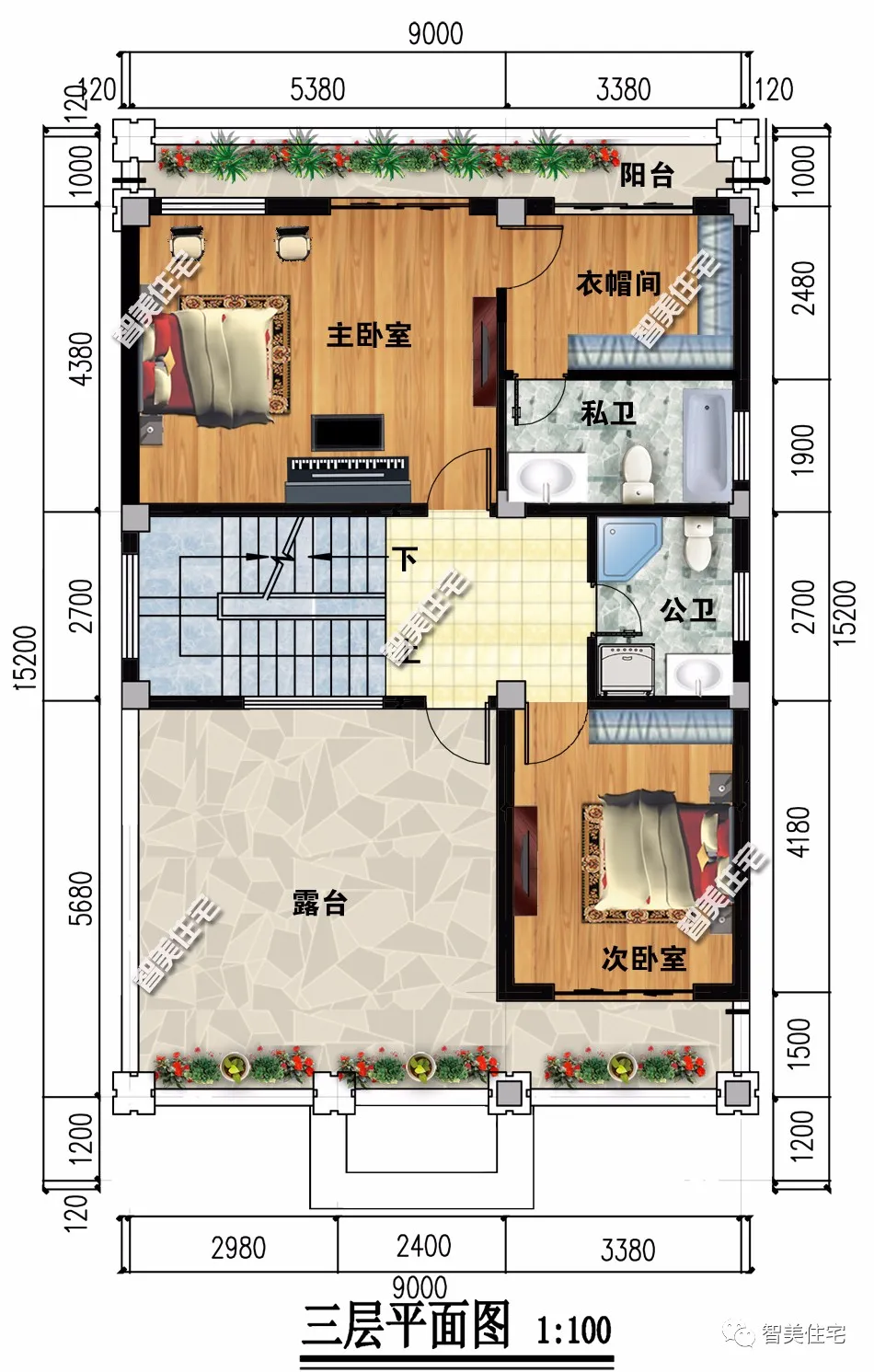 小面宽设计的两栋欧式风格别墅，第一栋带堂屋，造价才30万