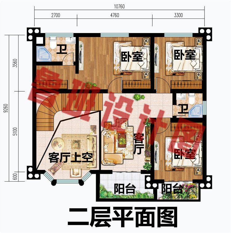 二层欧式复式别墅设计图