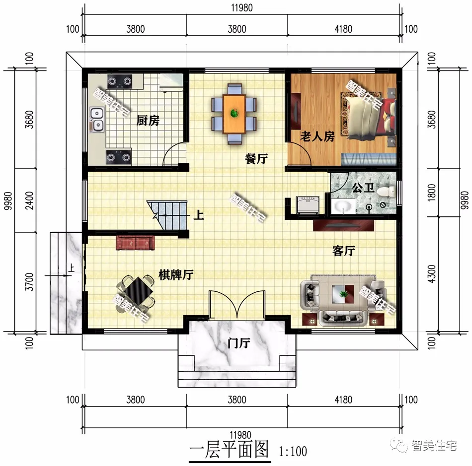 客厅挑空设计的农村别墅，简欧式很大气，新中式也流行