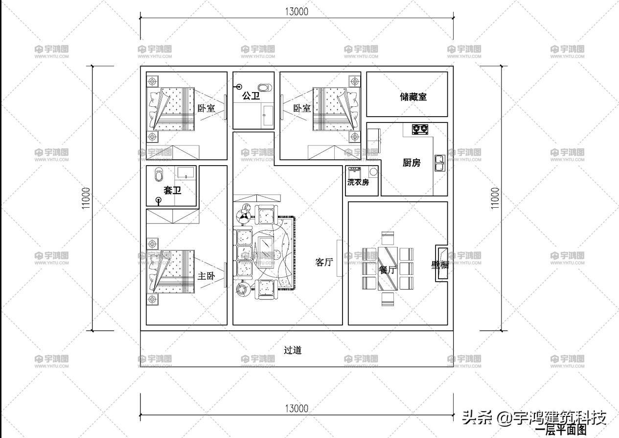 漂亮的农村一层小别墅，造价不足十五万，邻居都问我要图纸