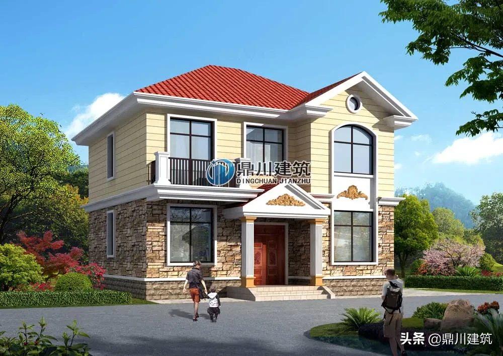 30万建一套这样的别墅，融于自然大气端庄，比效果图还胜一筹