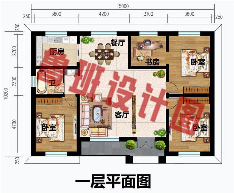 农村12万自建一层平房设计图