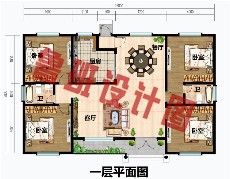 农村12万自建一层平房设计图