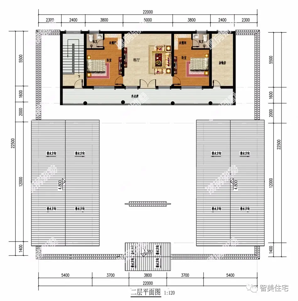 中式合院风格设计的两栋别墅，传统住宅更具魅力，越品越喜欢