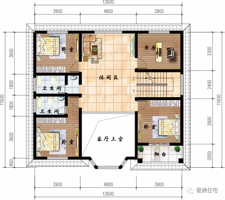 宽12米左右的两层别墅，第一栋造价25万，简约实用