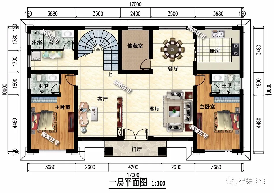 17×10米农村别墅，新中式风格设计，好看到想舔屏