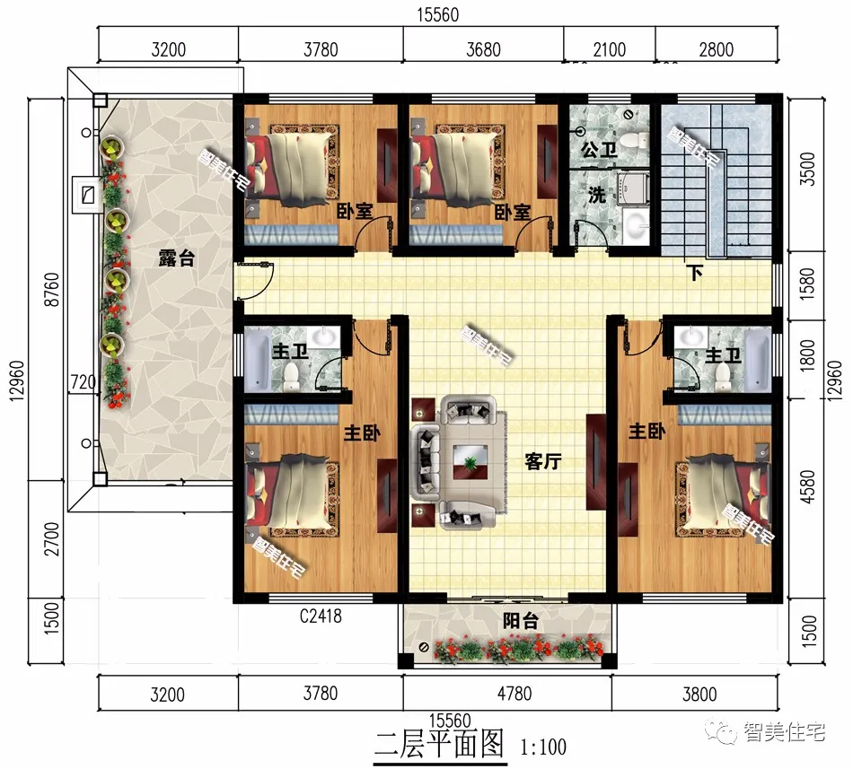 厨房单独建的农村别墅，真石漆装饰外观，方便实用造价低