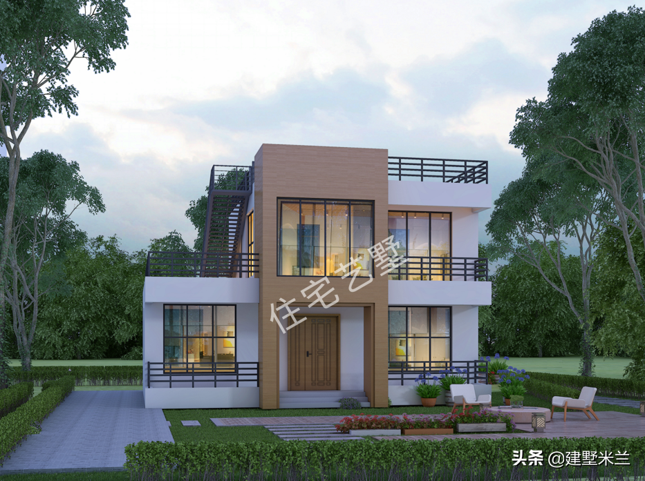 90后都爱的现代风别墅，想农村建房的来看看吧