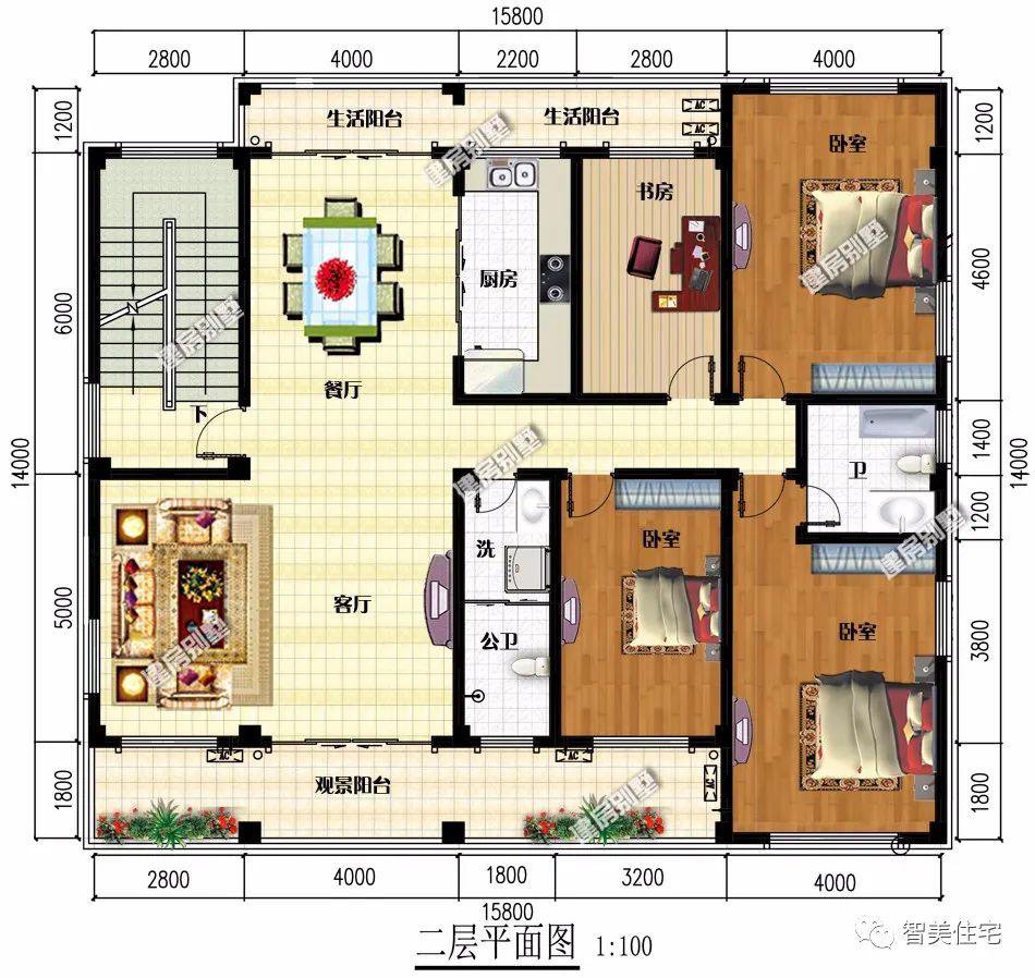 面宽15米左右的乡村别墅，第一栋带架空层，第二栋乃大豪宅