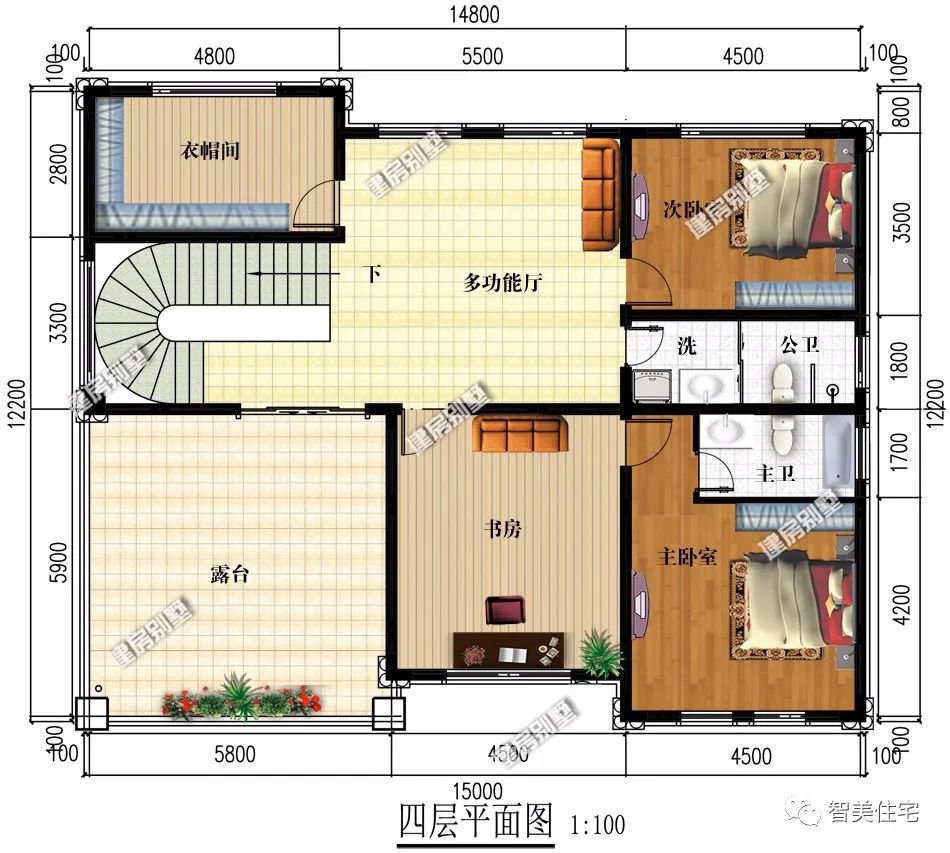 面宽15米左右的乡村别墅，第一栋带架空层，第二栋乃大豪宅