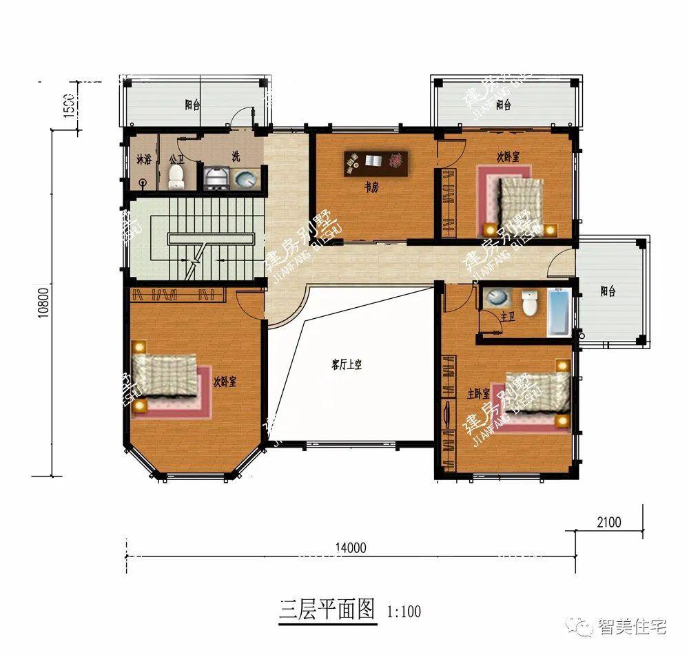 带大堂屋和车库，多阳台设计的农村别墅，就是需要这份气派