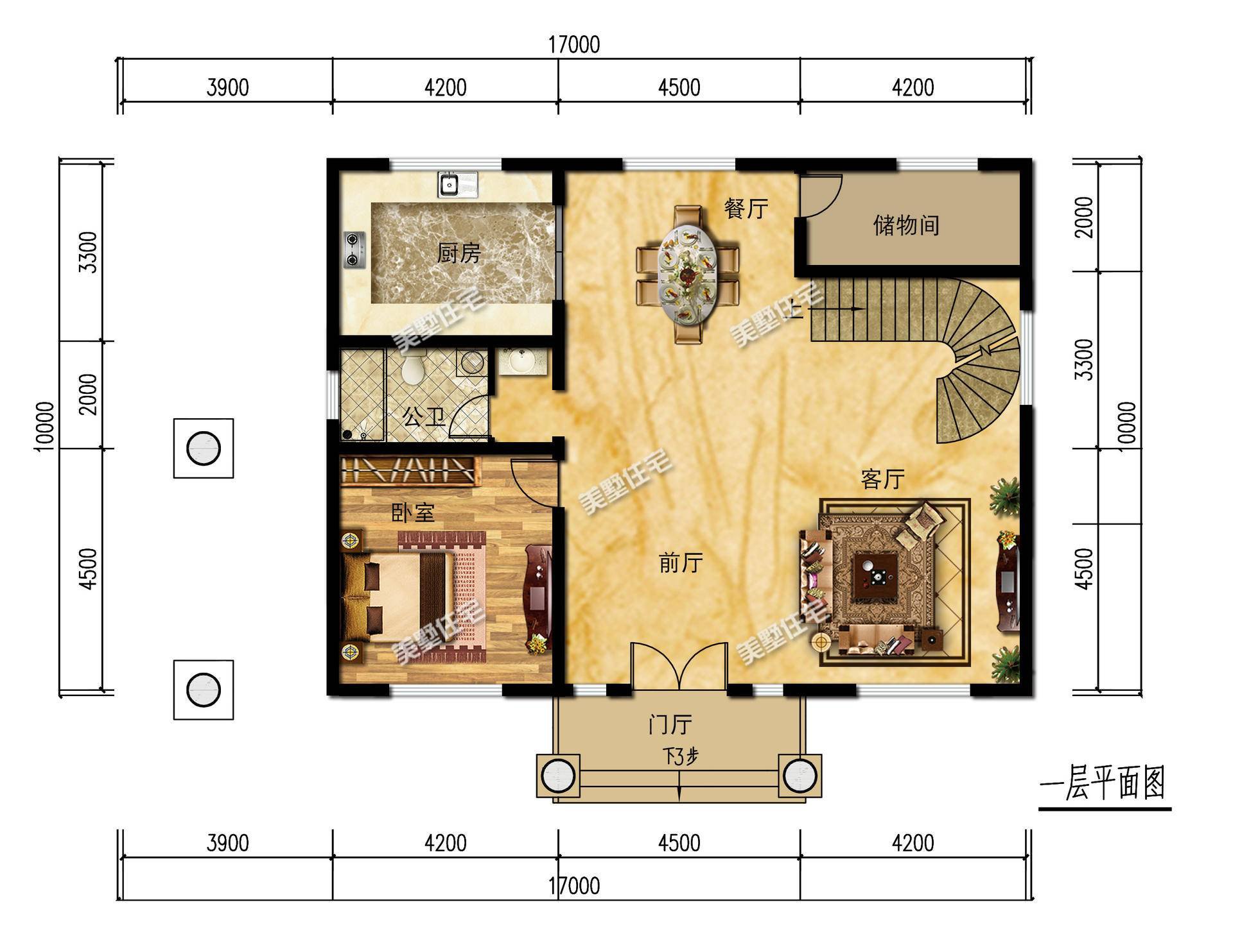 17X10的3层巴洛克别墅，奢华大气，老家建一栋走路都带风