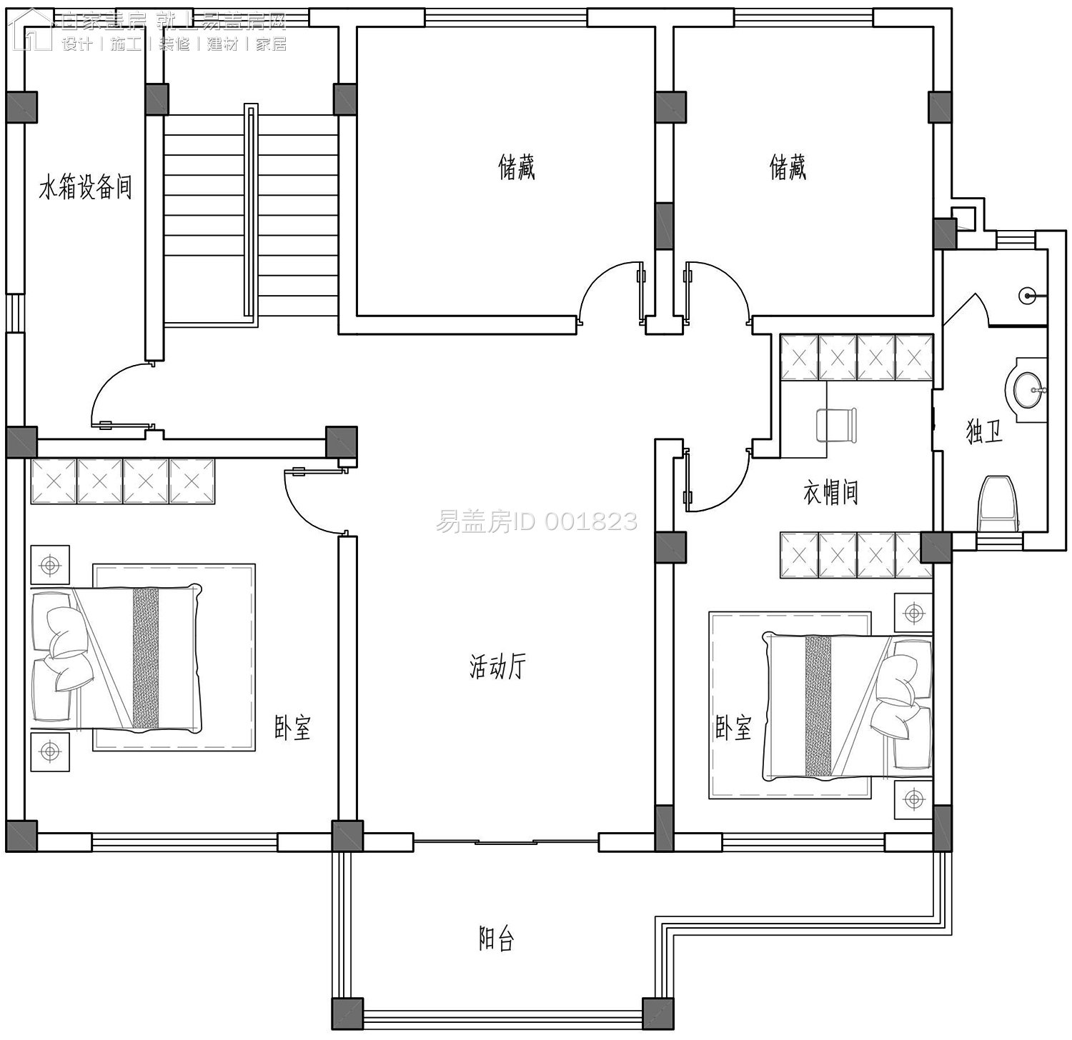 江西占地120㎡新中式农村别墅，架空层+阁楼层布局你觉得怎样