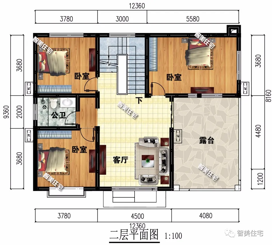 2栋建在四川农村的别墅，都带堂屋设计，第二栋配柴火房