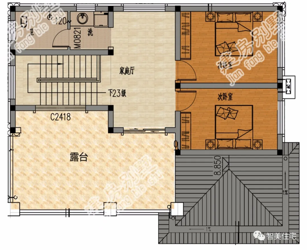 面宽13米左右的农村别墅，户型这么好，喜欢哪需要理由