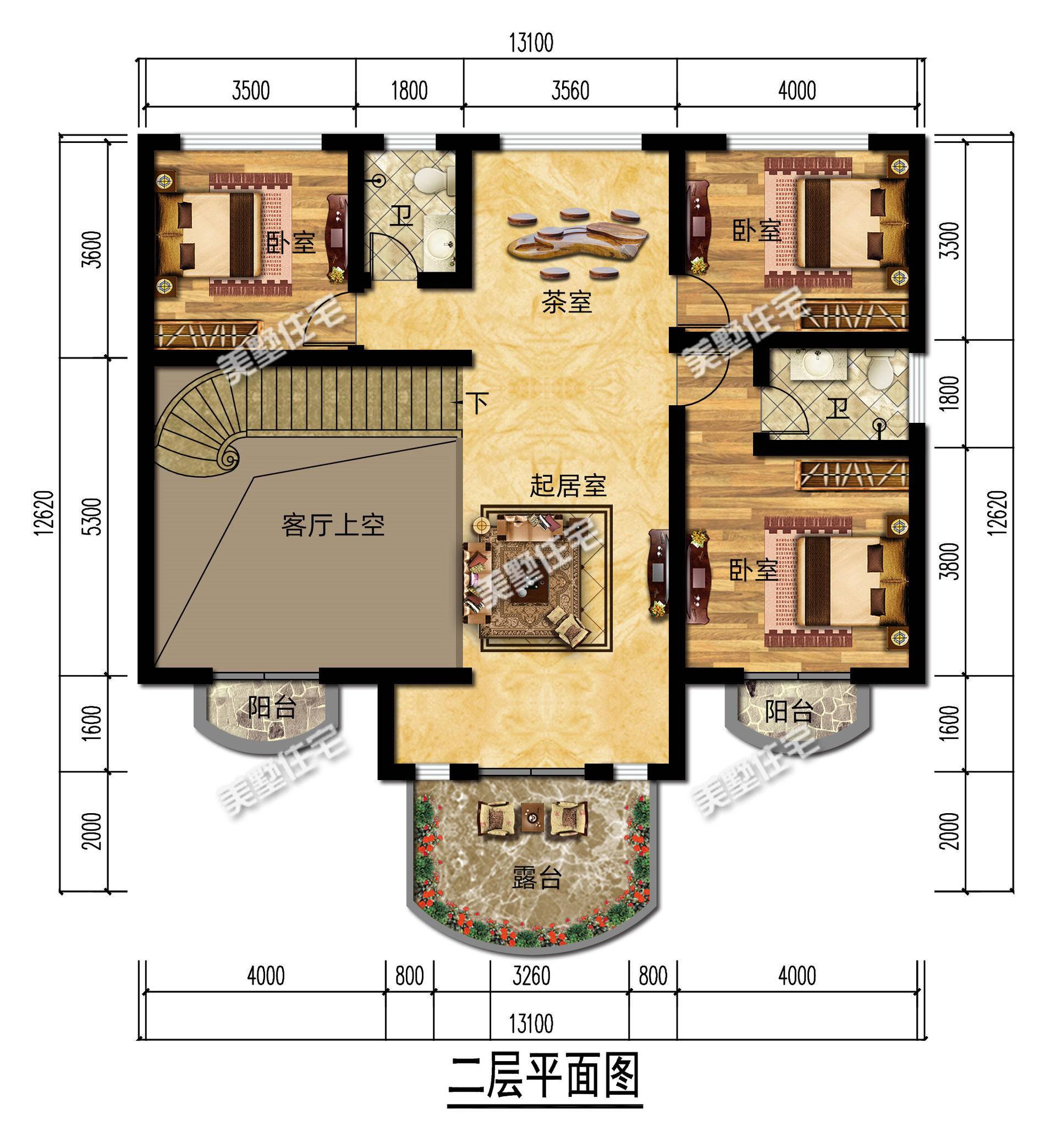 开间13米的二层简欧别墅，5卧带茶室，适合才是最好的