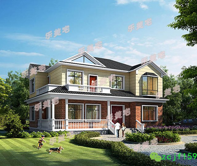 6套二层农村别墅设计图片自建房屋效果图CAD图大全，小户型大制作