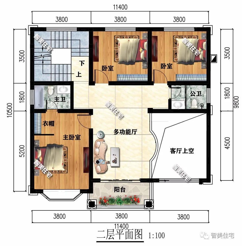 简欧风格设计的两栋复式别墅，卧室6-7个，改善生活从有它开始