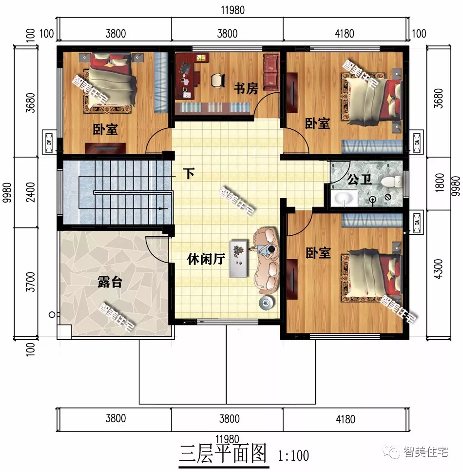简欧风格设计的两栋复式别墅，卧室6-7个，改善生活从有它开始
