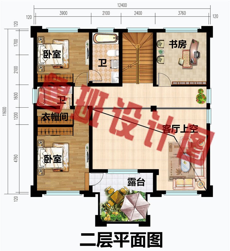 简欧式四层农村别墅房屋设计图