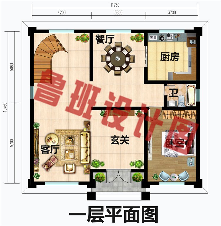 130平左右三层简欧楼房设计图