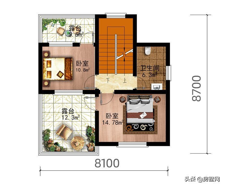 别墅设计：这款欧式占地面积仅需80平，特别适合小宅基地的你们