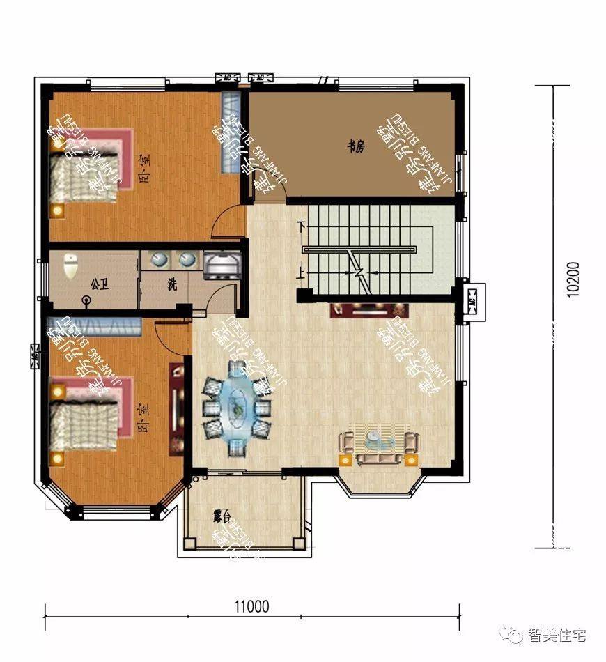 两栋建在甘肃农村的别墅，使用多边形窗造型好，采光佳生活质量优