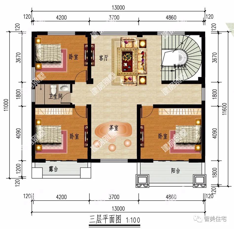 两栋开间13米左右，欧式风格设计的别墅，漂亮房子人人爱