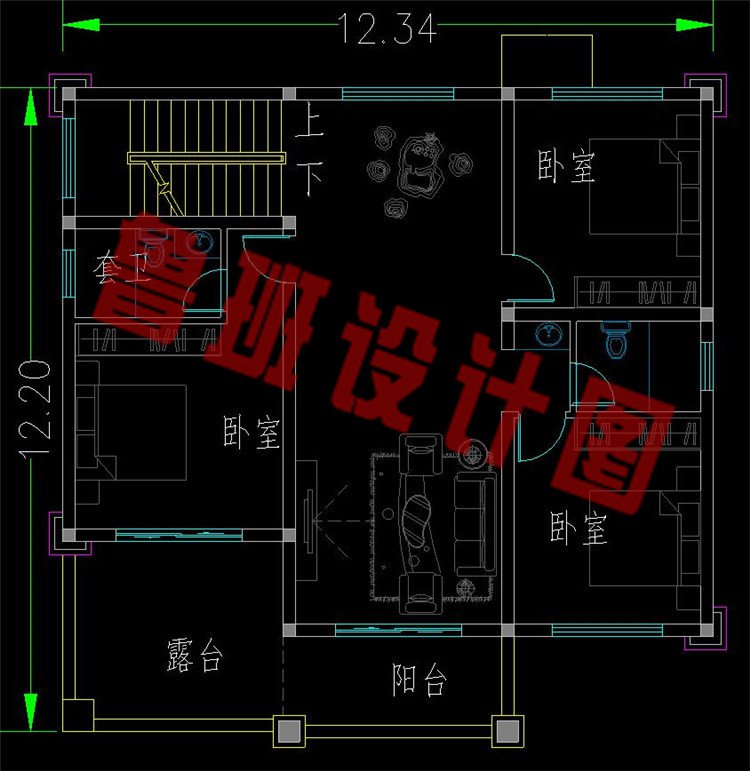 经济实用二层房屋设计二层平面图