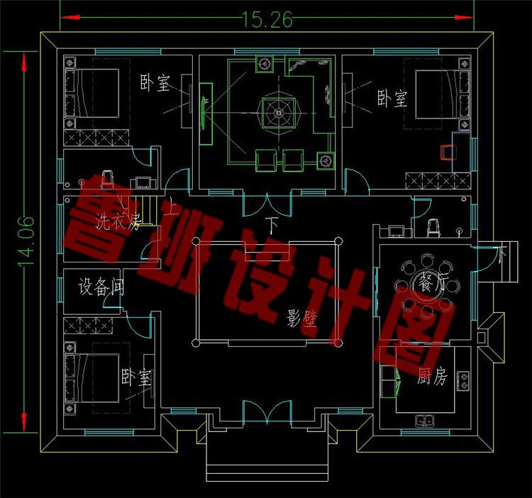 中国最美建筑四合院一层平面图