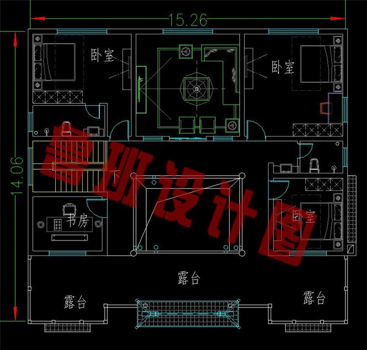 中国最美建筑四合院二层平面图