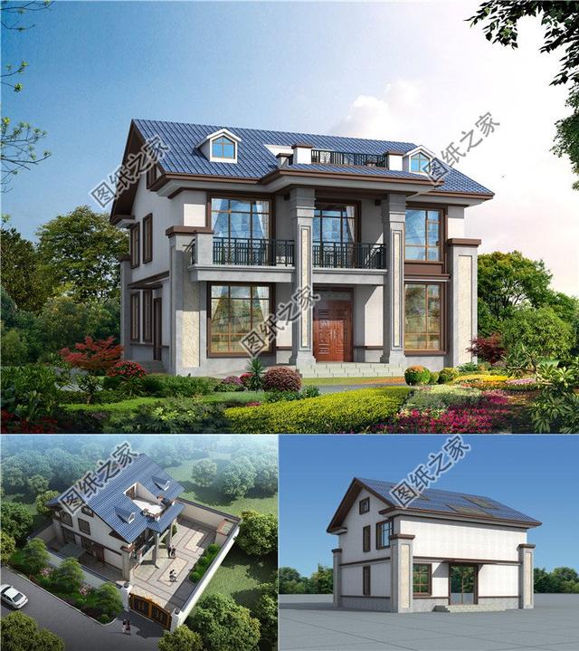 开间12米的二层自建房图，聪明人都是这样建造的，看着太舒心了