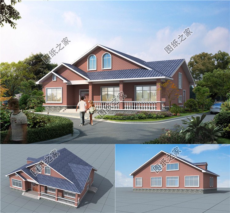 自建房户型图一层16米乘11米，功能区域划分很合理，该有的都有