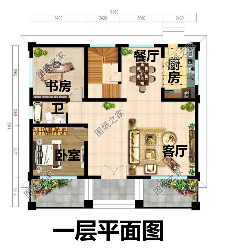简欧风格二层自建房，色彩艳丽轻巧外观简洁，感受简欧风格的美