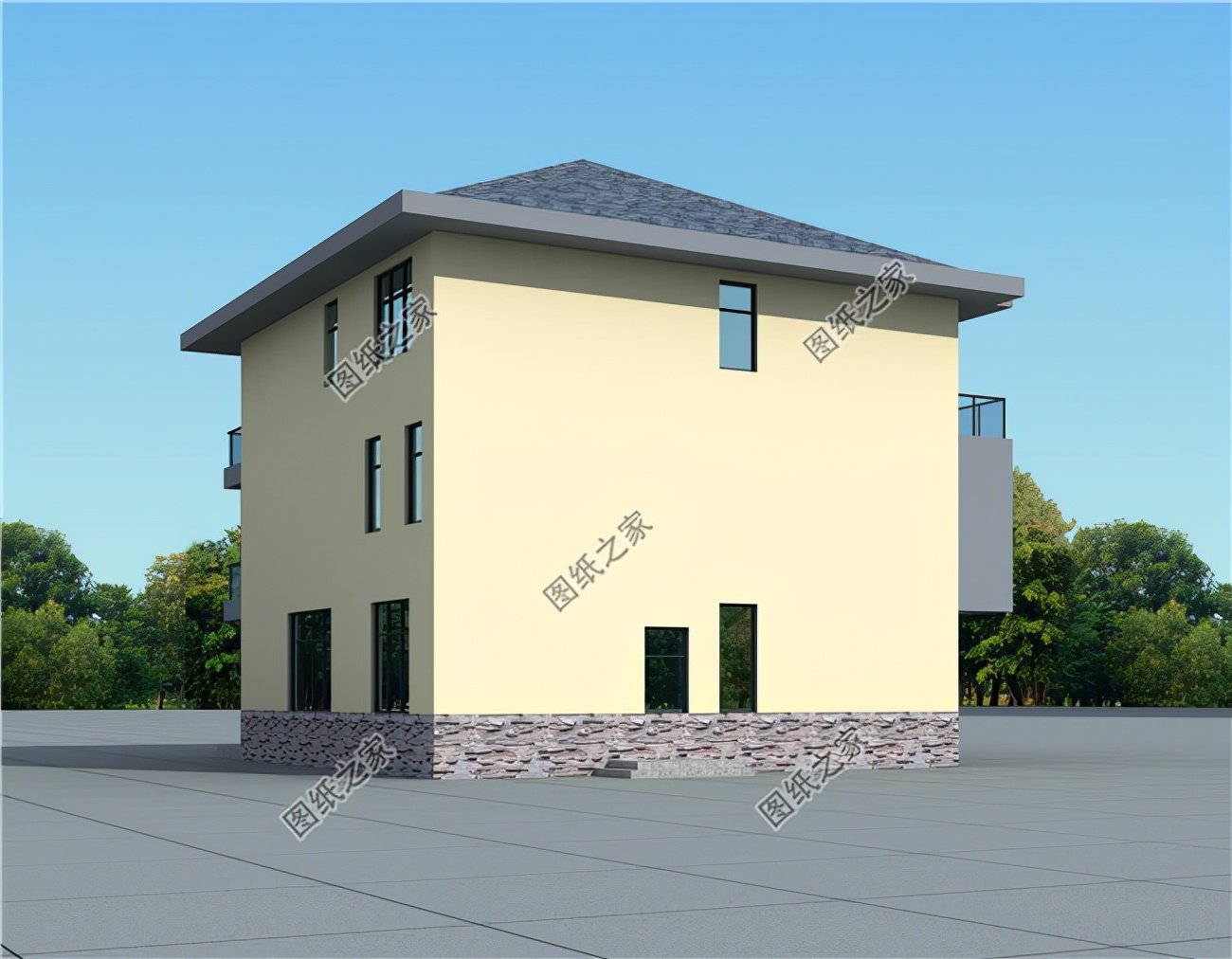 现代风三层农村自建房，简约大气，未来自建房的领头羊