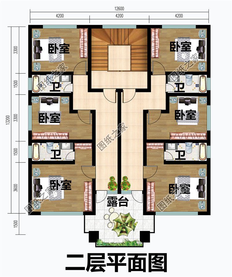 二层自建房，带堂屋设计图纸，随意布置布局，体验舒适生活