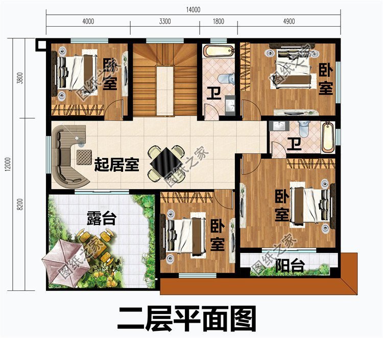 二层自建房，带堂屋设计图纸，随意布置布局，体验舒适生活