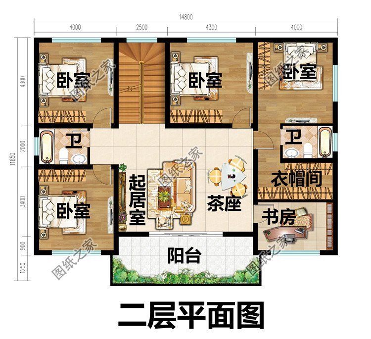 二层自建房，带堂屋设计图纸，随意布置布局，体验舒适生活